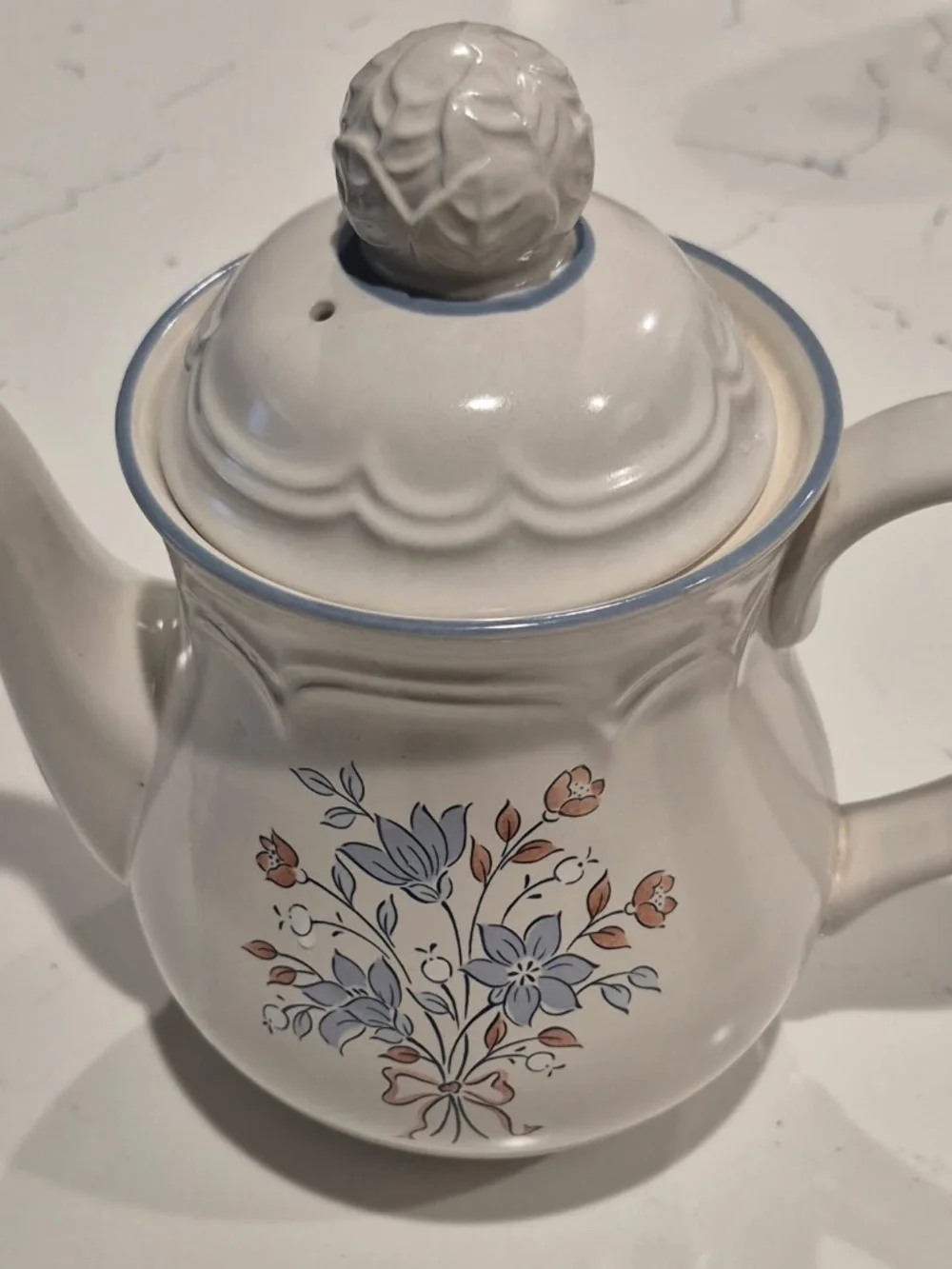 Cottage Core Cordella Bluet Teapot and Creamer